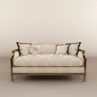 Elegant Classic Sofa 3D model image 1 