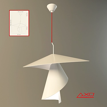 Sleek Axo Spiry Pendant 3D model image 1 