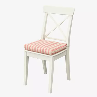 Comfort and Style: Ikea Ingolf Chair with Ulla-May Pillow 3D model image 1 