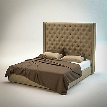 Elegant Victoria Sleigh Bed 3D model image 1 