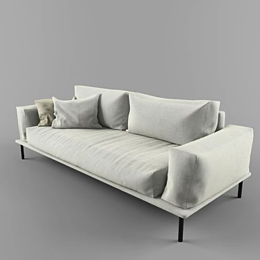 Modern Comfort Sofa by Mauro Lipparini 3D model image 1 