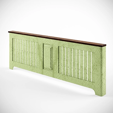 Elegant Window Sill Radiator Grille 3D model image 1 