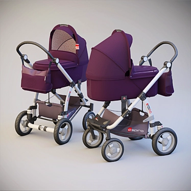 Espiro Enzo Evo: Stylish & Versatile Pram 3D model image 1 