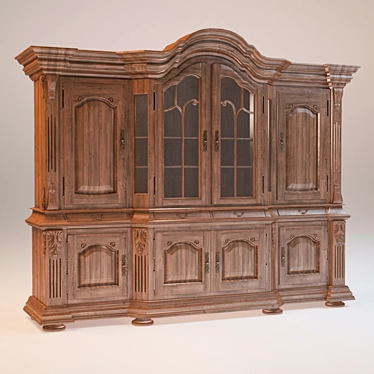 "Versailles 12" - Combined Wardrobe in Oak, 2650x2210x600 mm 3D model image 1 