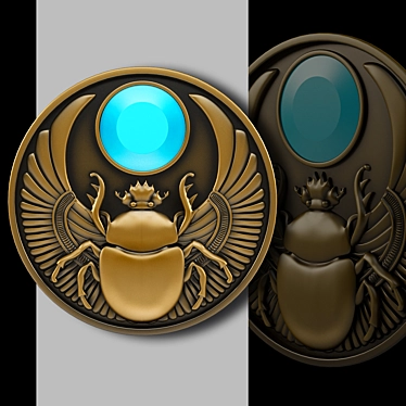 Egyptian Scarab Beetle Pendant 3D model image 1 