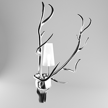 Majestic Deer Lamp 3D model image 1 