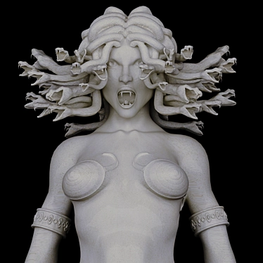 Gorgon's Curse Medusa Necklace 3D model image 1 