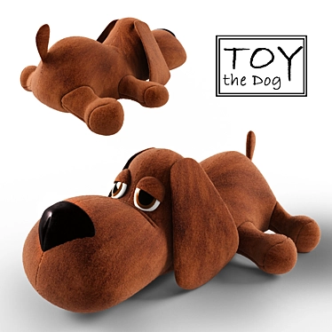 Cuddly Plush Puppy 3D model image 1 