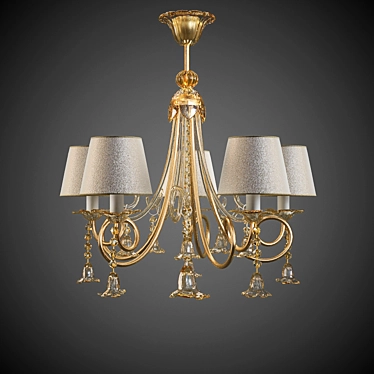 Sylcom Murano Glass Chandelier 3D model image 1 
