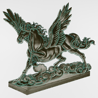 Majestic Pegasus Wall Decor 3D model image 1 