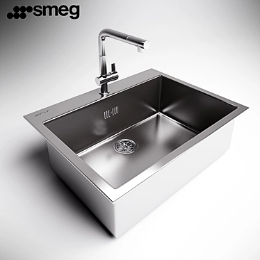 Elegant Smeg-VR80 Sink 3D model image 1 