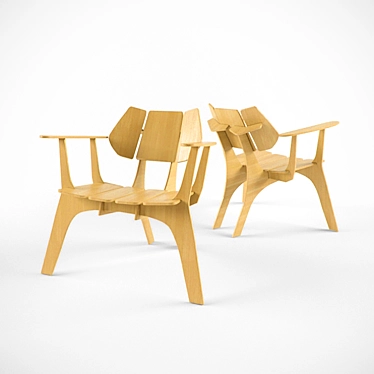 Terrace Coffee Chair: Handcrafted According to Your Model 3D model image 1 