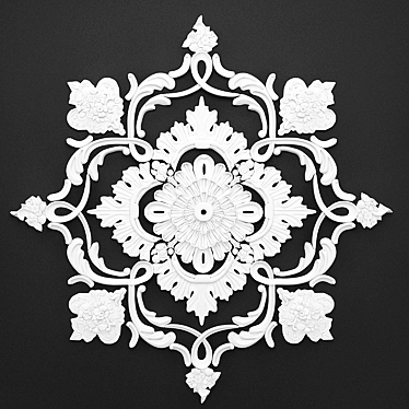 Elegant Ceiling Rose 3D model image 1 