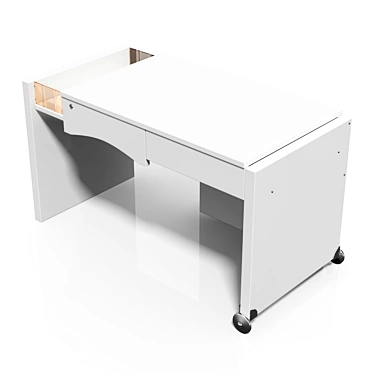 Trendy TattooDesk: Sliding, 1-Drawer 3D model image 1 