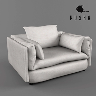 Modern Style Sofa with Hidden Frame 3D model image 1 