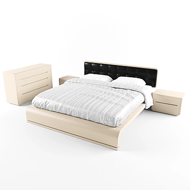Elegant Benedetti Bedroom Set 3D model image 1 