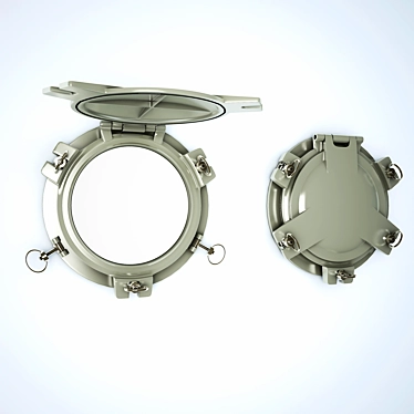 Fireproof Marine Window: Diameter 350 3D model image 1 