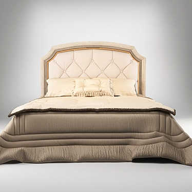 Elegant Savio Firmino Bed 3D model image 1 