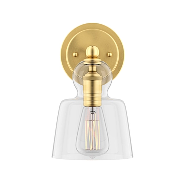 Elegant Lander Brass Sconce 3D model image 1 