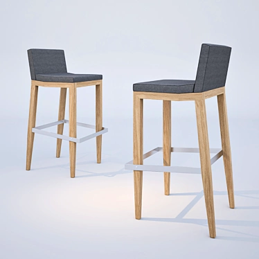 Elegant INKA Bar Stool 3D model image 1 