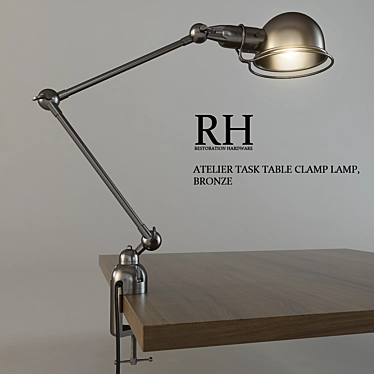 Lamp Restoration Hardware ATELIER TASK TABLE CLAMP LAMP BRONZE