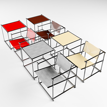 Modern Pastoe FM61 FM62 Set 3D model image 1 