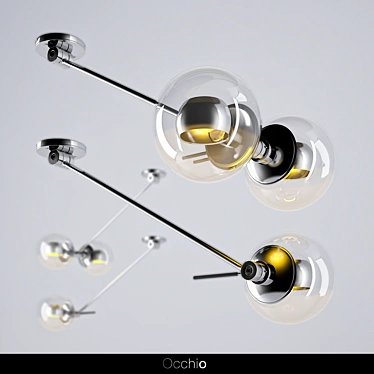 Elegant LED Ceiling Light 3D model image 1 