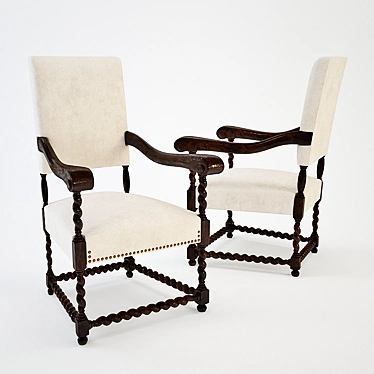 Twisted 19th Century Dining Chair 3D model image 1 
