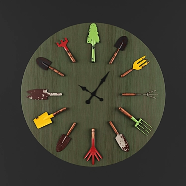 Modern Metal Wall Clock 3D model image 1 