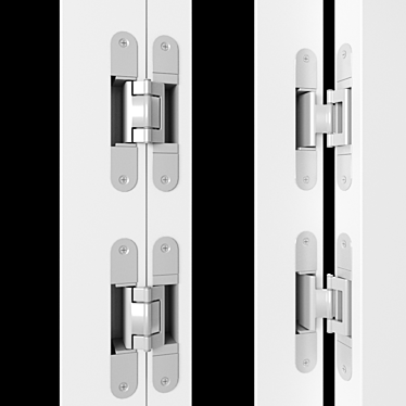 Sleek Concealed Hinges: 90 & 180 3D model image 1 