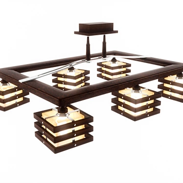 Elegant Kioto Chandelier 3D model image 1 