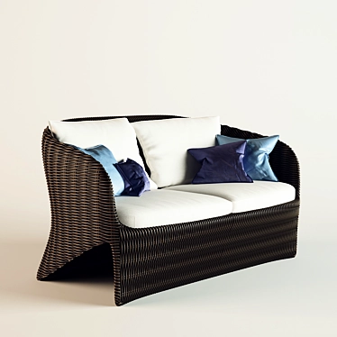 Rattan Marine Sofa 3D model image 1 