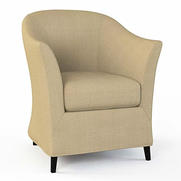 Elegant Rossella Armchair: Comfort and Style 3D model image 1 