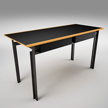 Architectural Writing Desk, Modern Design 3D model image 1 