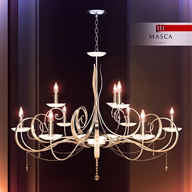 Gothic Charm Chandelier: Masca Gotica 3D model image 1 