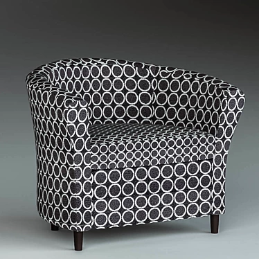 Pushe Fabric Armchair 3D model image 1 