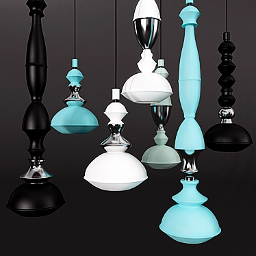 Exquisite Jaccomaris Chandeliers 3D model image 1 