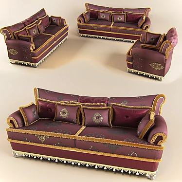 Italian Queen Sofa by BM Style 3D model image 1 