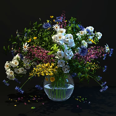 Title: Radiant Meadow Bouquet 3D model image 1 