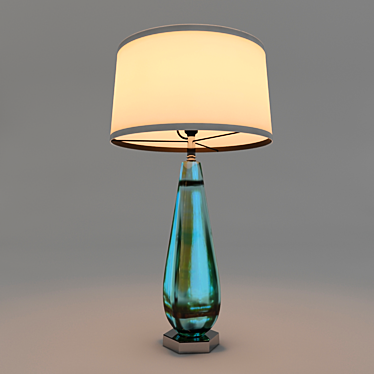 Elegant Glass Vase Table Lamp 3D model image 1 