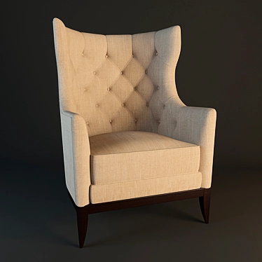 Elegant Queen Armchair: Stylish, Comfortable, High-Quality 3D model image 1 