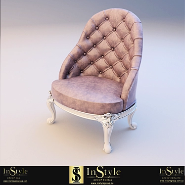 Opulent Fabergé Armchair: Classic Style 3D model image 1 
