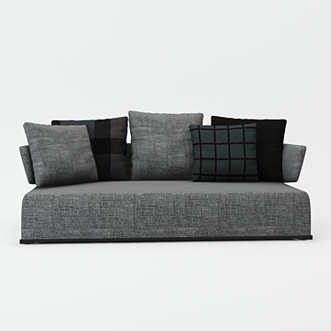Luxury Comfort Scandinavian Style Sofa 3D model image 1 