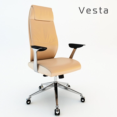 Elegant Vesta Chair 3D model image 1 