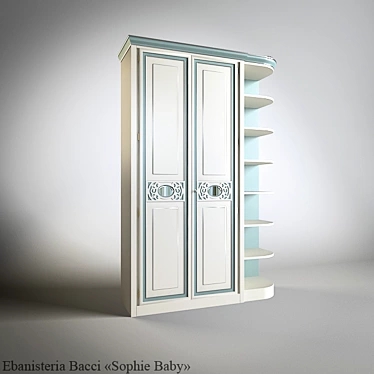 Sophie Baby Wardrobe by Ebanisteria Bacci 3D model image 1 