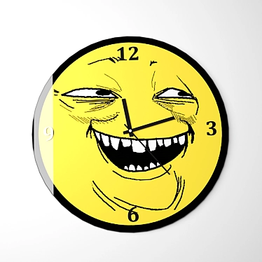 Title: Peeki Smiley Wall Clock 3D model image 1 