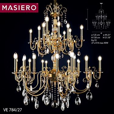 Title: Elegant Masiero ve 784/27 Chandelier 3D model image 1 