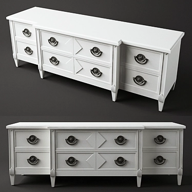 Elegant Vintage Dresser 3D model image 1 