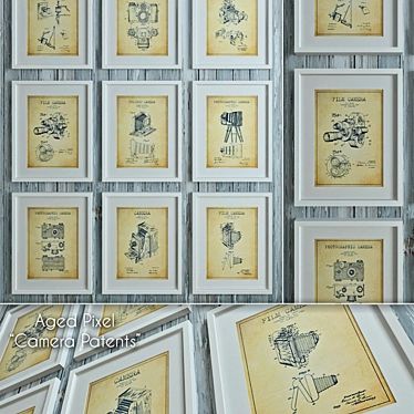 Vintage "Camera Patents" Art Prints 3D model image 1 