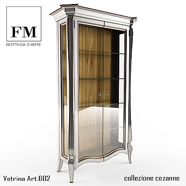 FM Cezanne Glass Showcase - Elegant Italian Design 3D model image 1 